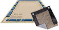 12 ft x 20 ft Rectangular Winter Pool Cover - Tan/Silver Heavy Duty