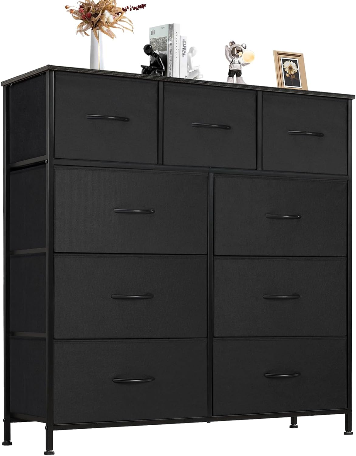 ANTONIA Dresser with 9 Fabric Drawers for Bedroom Storage