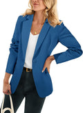 Womens Casual Blazer Open Front Long Sleeve Jacket - Slim Fit