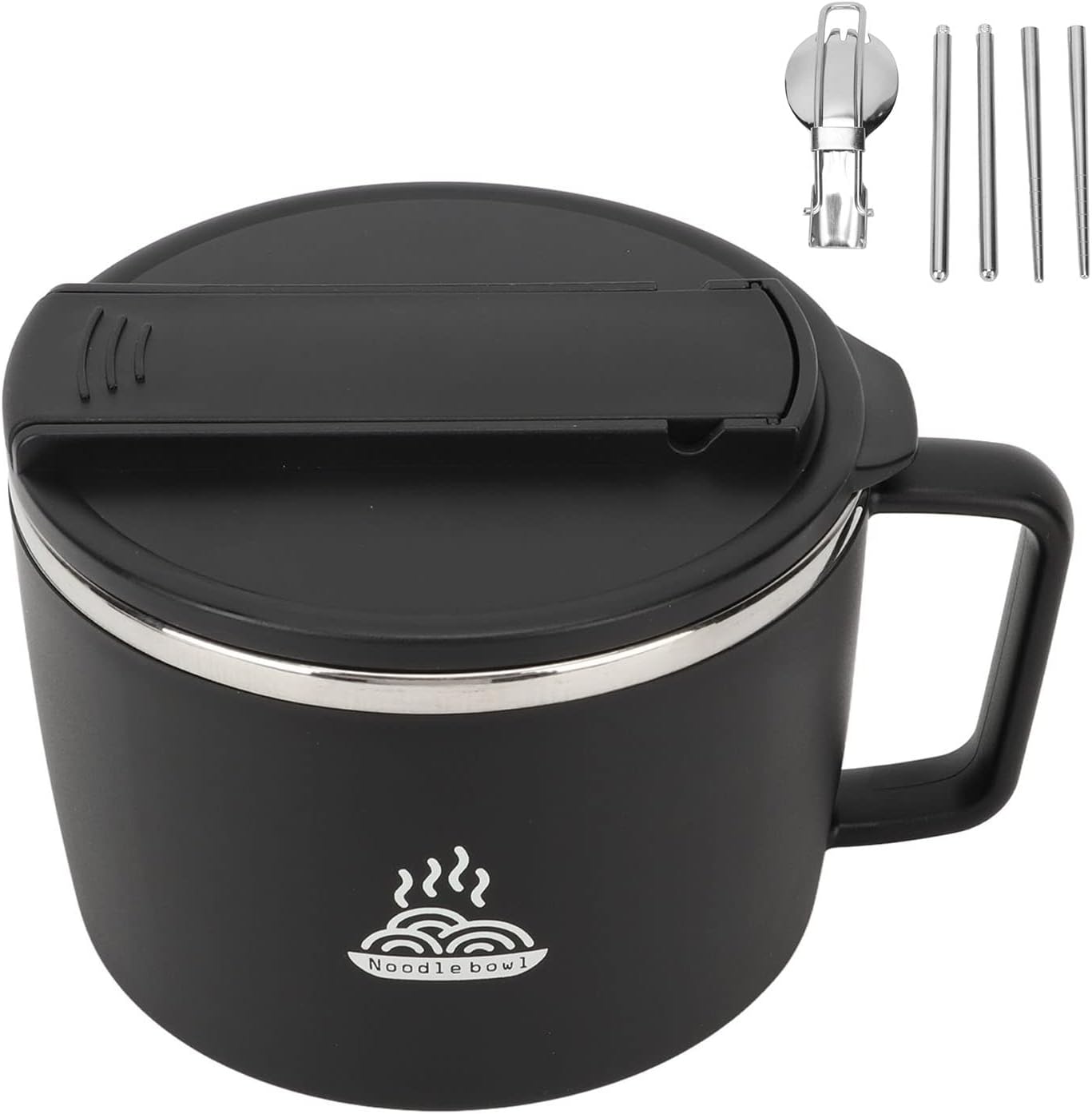 Stainless Steel Ramen Bowl Set - Portable & Stylish! 