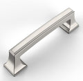 Brushed Satin Nickel Cabinet Pulls 3-3/4 in Hole Center - Solid Feel