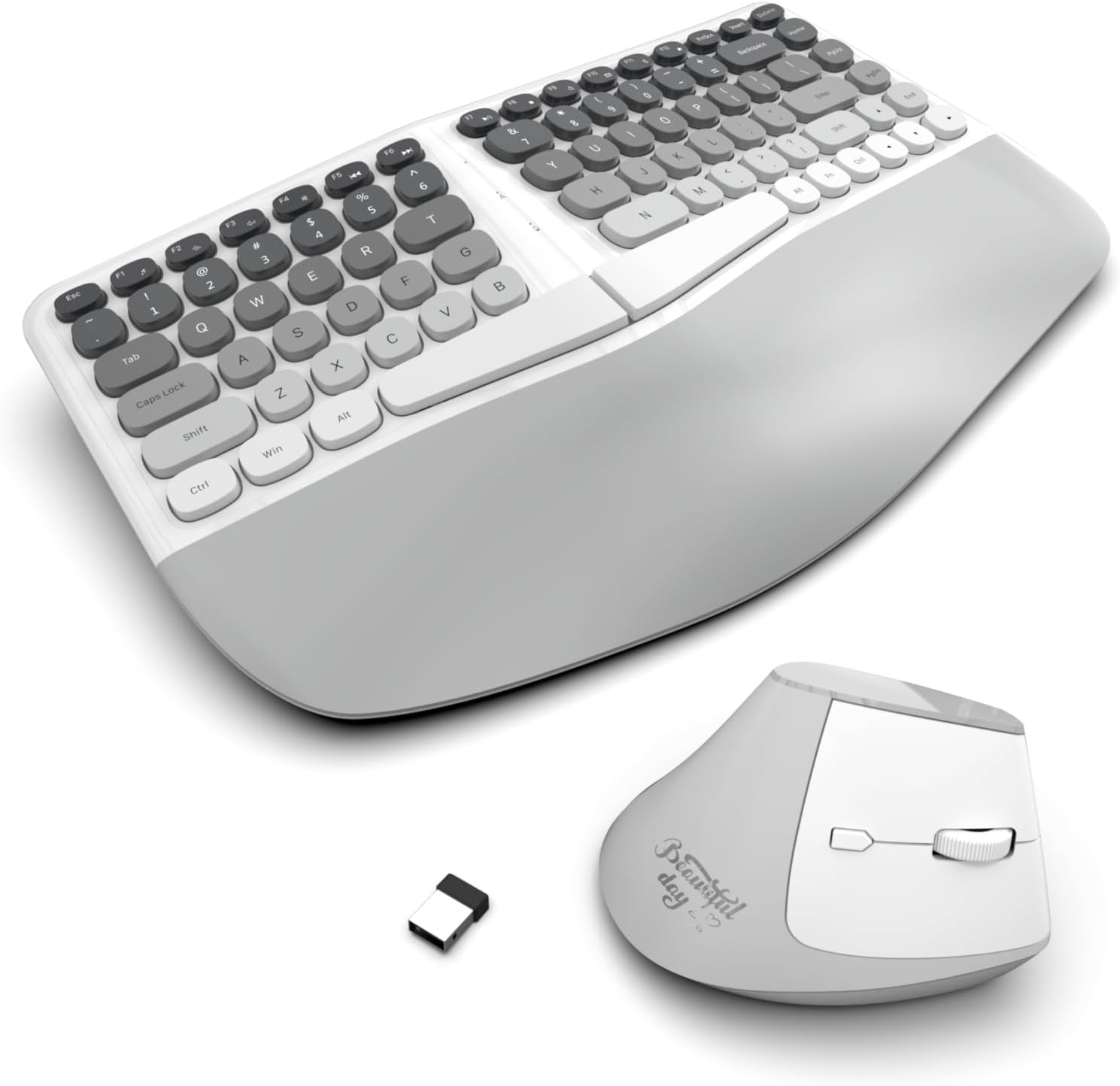 Ergonomic Wireless Keyboard and Mouse Set for Comfort and Style