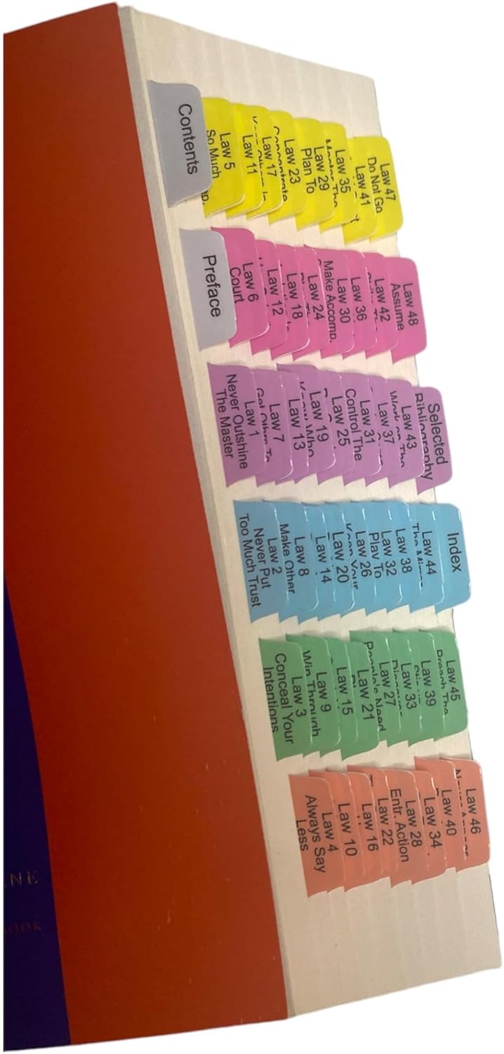 Color-Coded Laminated Book Tabs Set