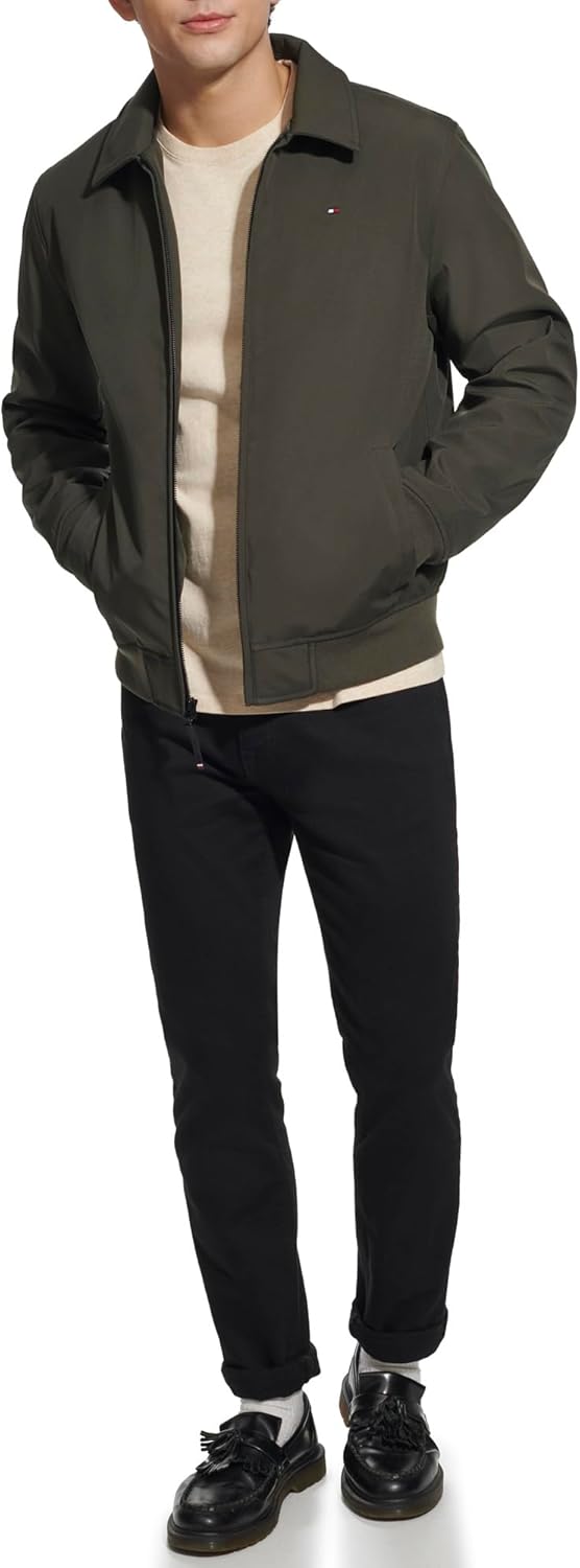 Tommy Hilfiger Men's Lightweight Water Resistant Varsity Bomber Jacket