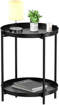 EKNITEY 2 Tier End Table - Versatile Metal Side Table