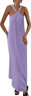 PRETTYGARDEN Womens Casual Long Summer Dress - Flowy Beach Maxi