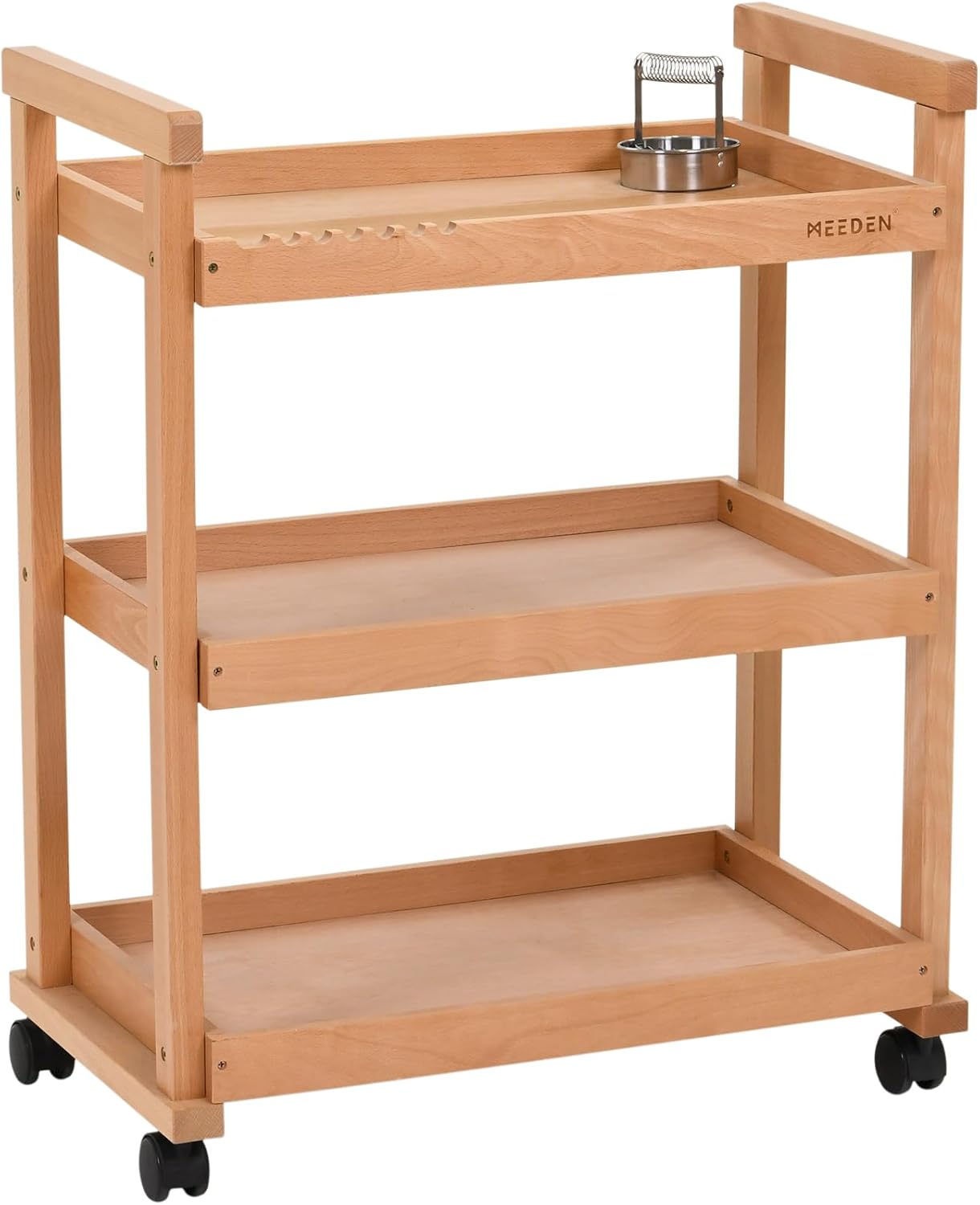 MEEDEN Art Cart Storage Organizer - 3-Tier Rolling Utility Cart