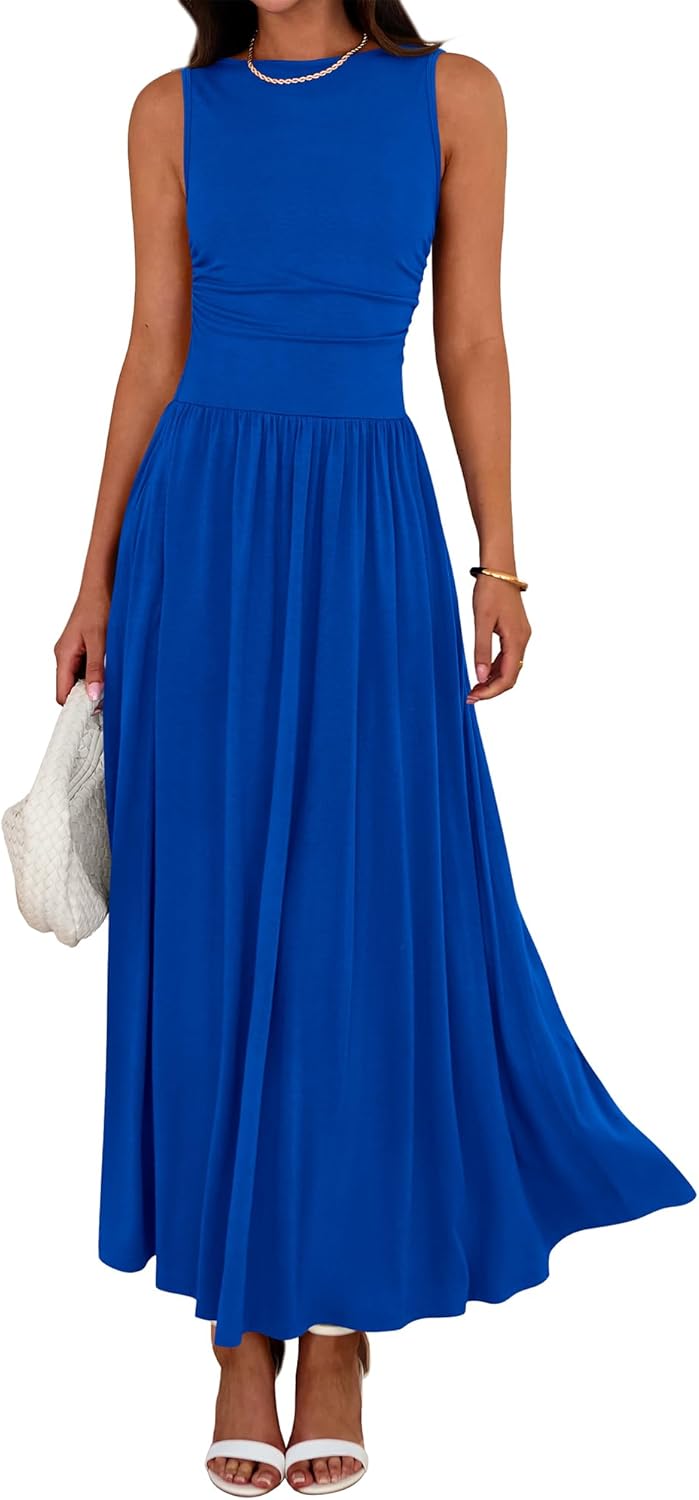 BTFBM Summer Maxi Dresses for Women - Flowy Casual Sundress