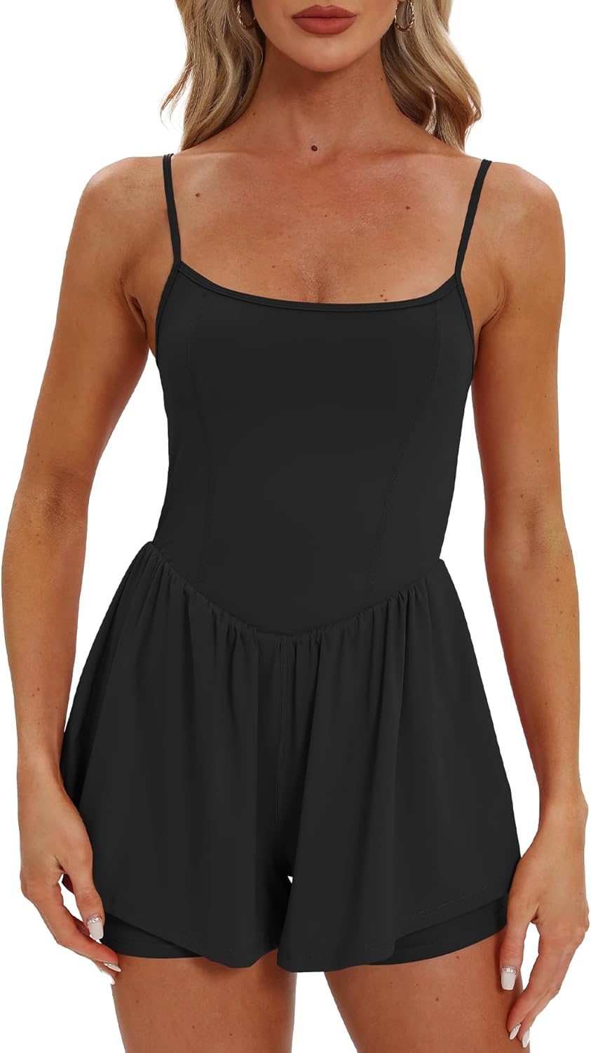 Beaully Women's Summer Sleeveless Athletic Rompers for Style