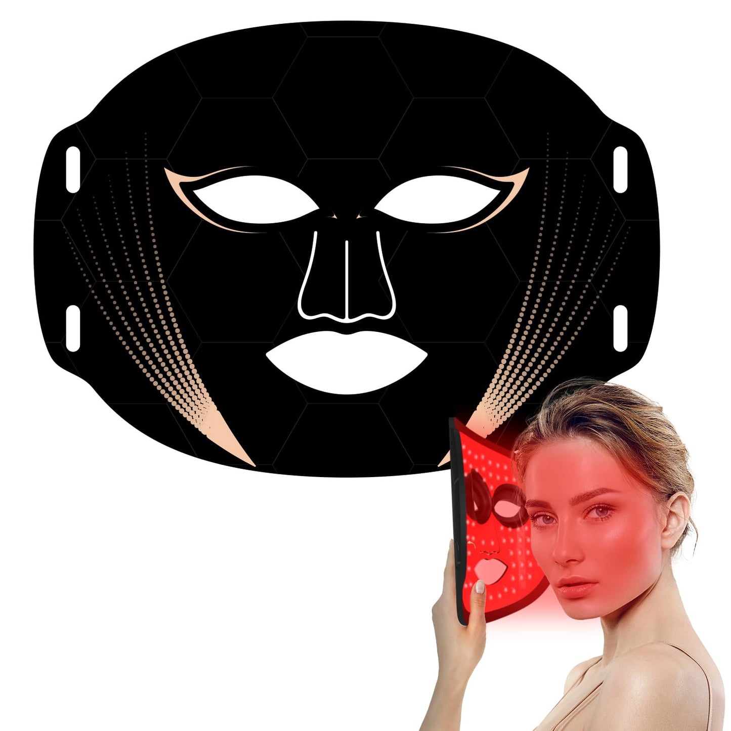 Red Light Therapy Mask for Face - 7 Color LED Skin Treatment