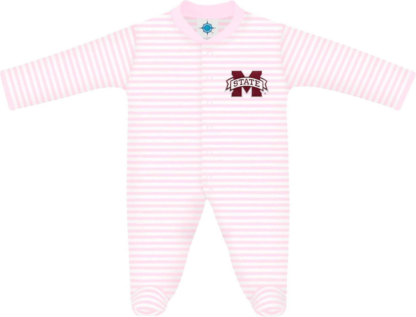 Creative Knitwear College Baby Striped Footed Romper for Kids