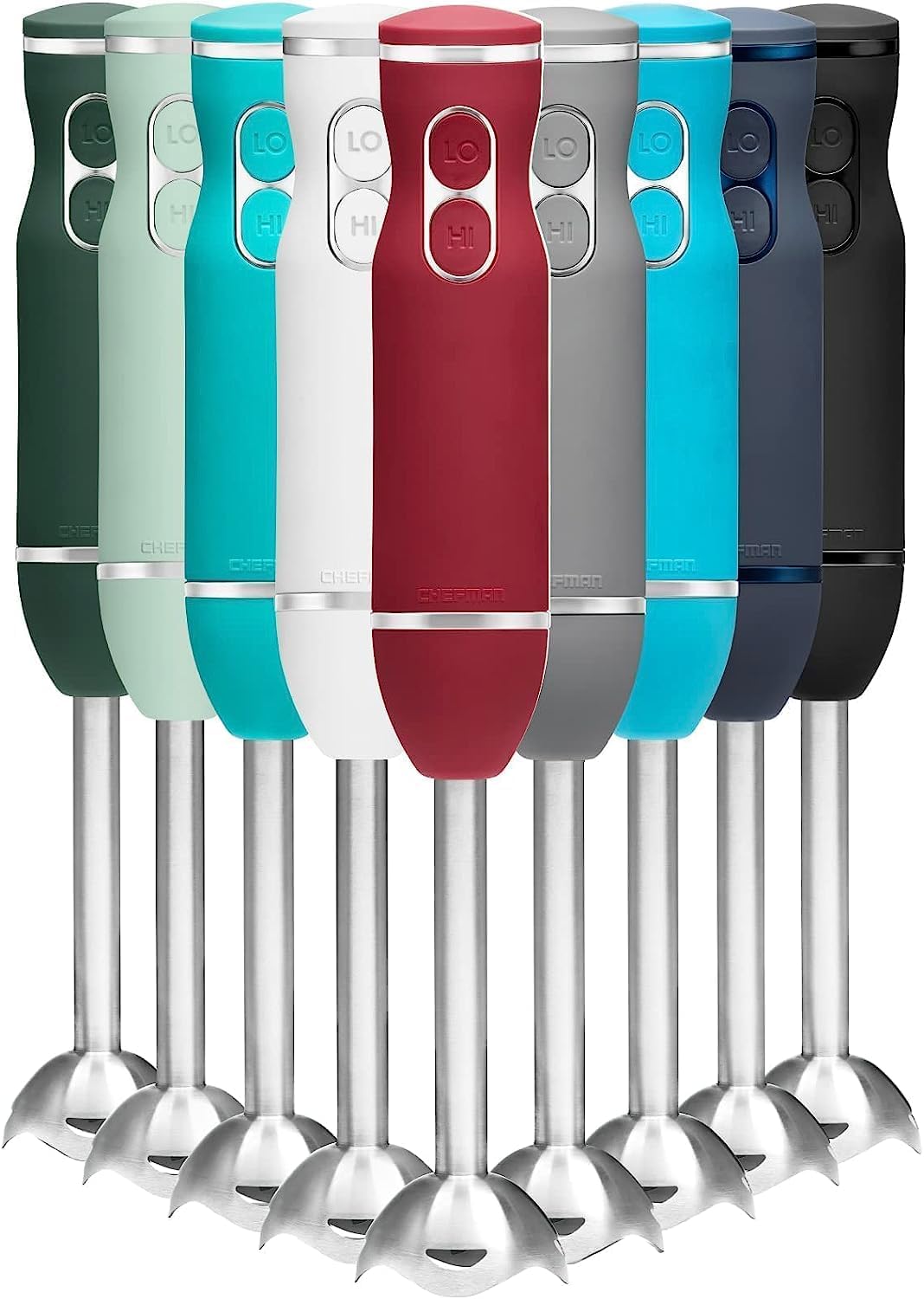 Powerful Chefman Hand Blender, Ice Crushing, 2-Speed Control