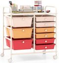 Giantex 9 Drawers Rolling Cart - Colorful Classroom Storage Solution