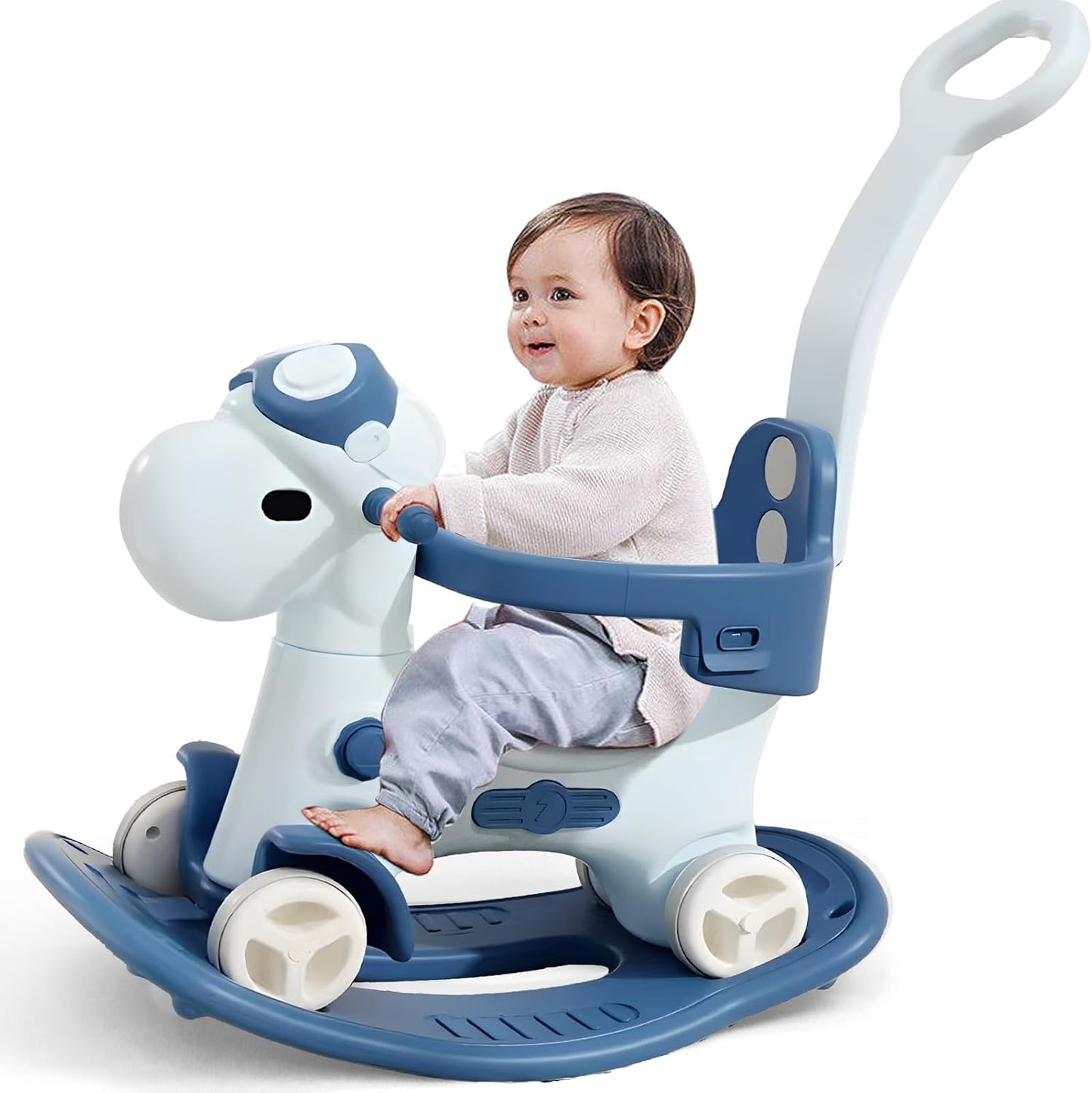 4 in 1 Rocking Horse for Toddlers - Fun Ride on Toy Gift