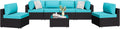 Shintenchi 7 Pieces Outdoor Patio Sectional Sofa Set for Comfort
