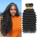 Human Braiding Hair for Boho Braids 150g 6 Bundles 16in Deep Wave