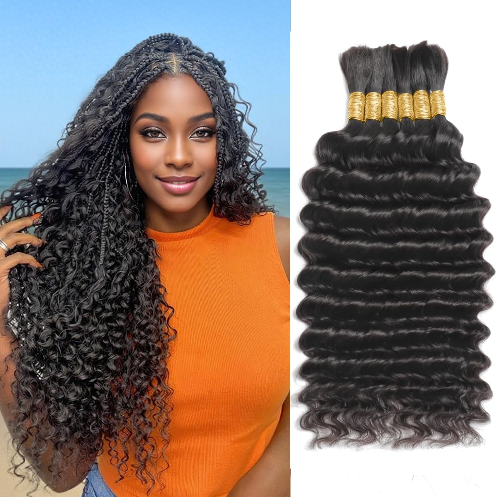 Human Braiding Hair for Boho Braids 150g 6 Bundles 16 Inch