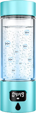 Hydrogen Water Bottle 340ml Glass + Aluminum - Portable Rechargeable