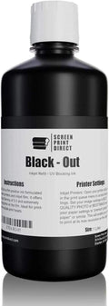 Screen Print Direct UV Blocking Ink Refill 1 LTR - High Opacity Black