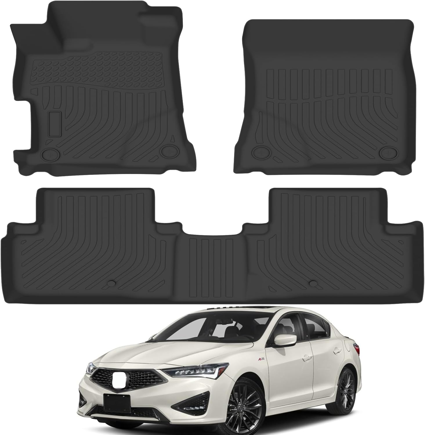 All Weather Rubber Car Floor Mats for Acura ILX 2013-2022