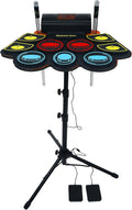 Electric Drum Set for Kids - Light Up Drumsticks & Rechargeable Kit