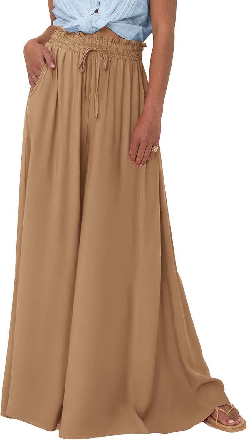 PRETTYGARDEN Women's Summer Wide Leg Palazzo Pants for Comfort