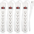 Maxxima 6 Outlet Power Strip Surge Protector - 4 Pack - 300 Joules