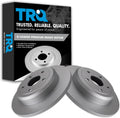 TRQ Rear Brake Rotors Set Solid G-Coated Compatible with 2011-2020