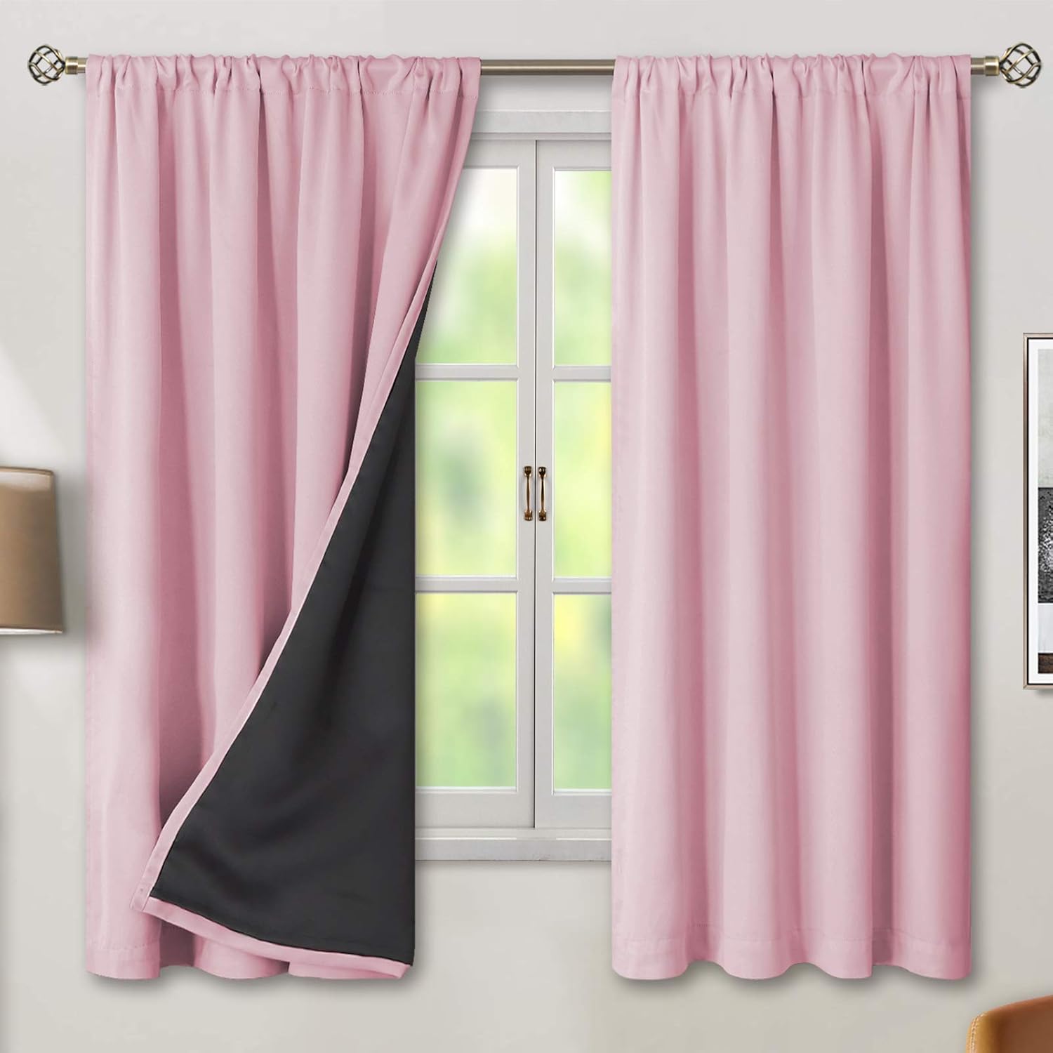 BGment Pink Blackout Curtains for Nursery - Thermal Insulated