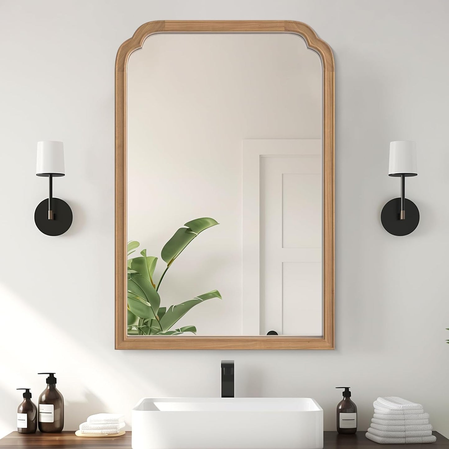 WallBeyond Wood Bathroom Mirrors for Stylish Home Decor