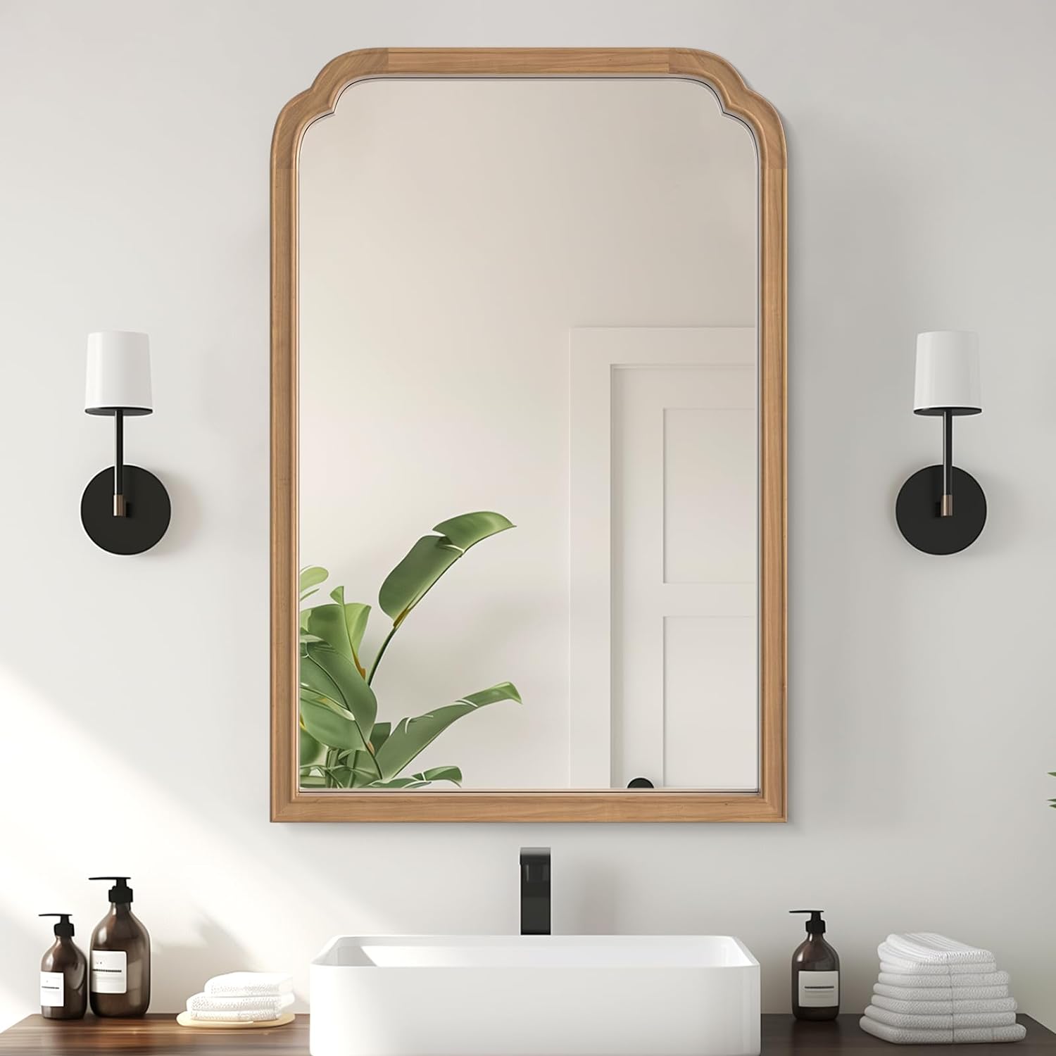 WallBeyond Wood Bathroom Mirrors for Stylish Home Decor