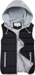 Gihuo Women's Puffer Vest Zip Up Quilted Hooded Vest - Warm Everyday