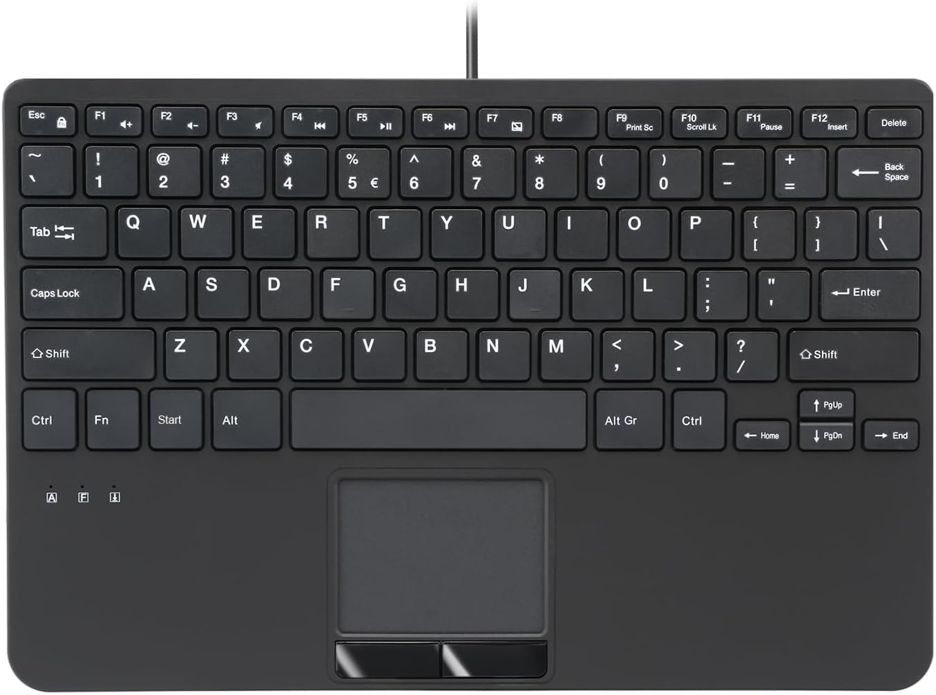 Wired Mini USB Keyboard with Touchpad for Enhanced Productivity