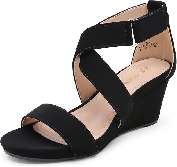 DREAM PAIRS Women's Elastic Ankle Strap Wedge Sandals Review