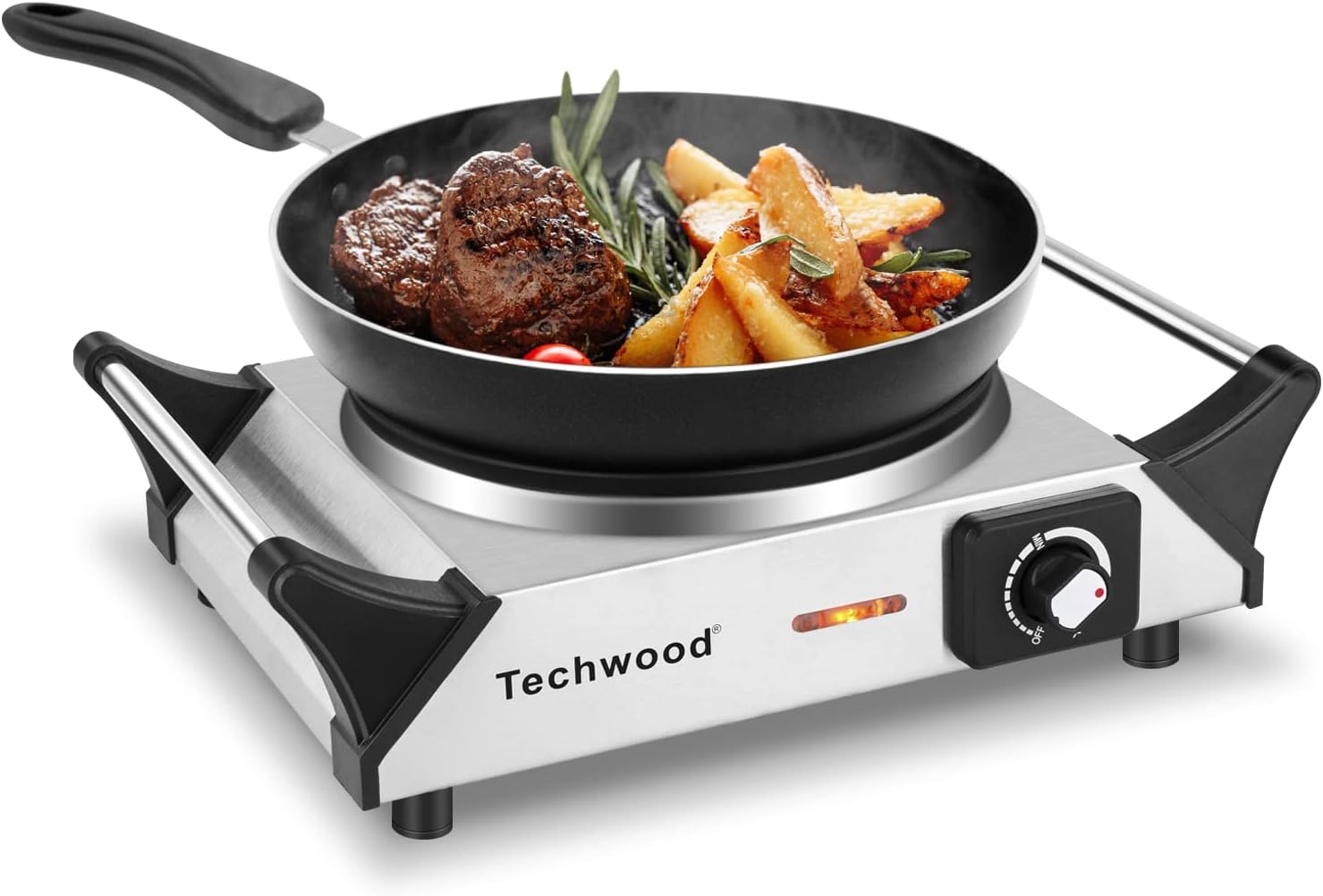 Techwood Hot Plate for Cooking - 1500W Electric Stove Burner