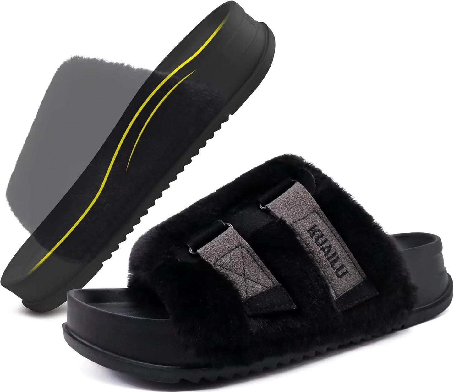 KuaiLu Women's Orthotic Slippers with Arch Support for Comfort