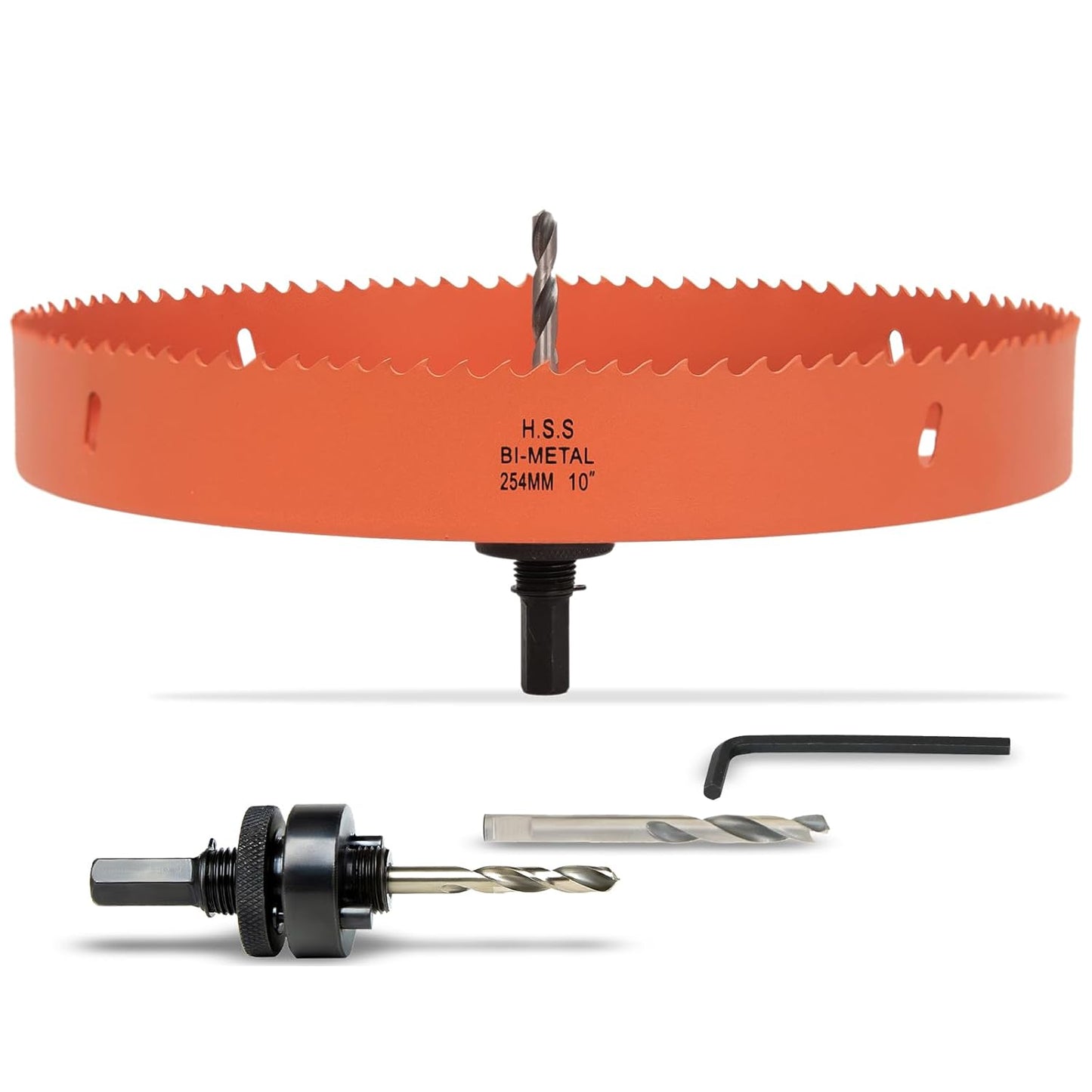 10 Inch Hole Saw with Arbor for Metal Wood Plastic Projects
