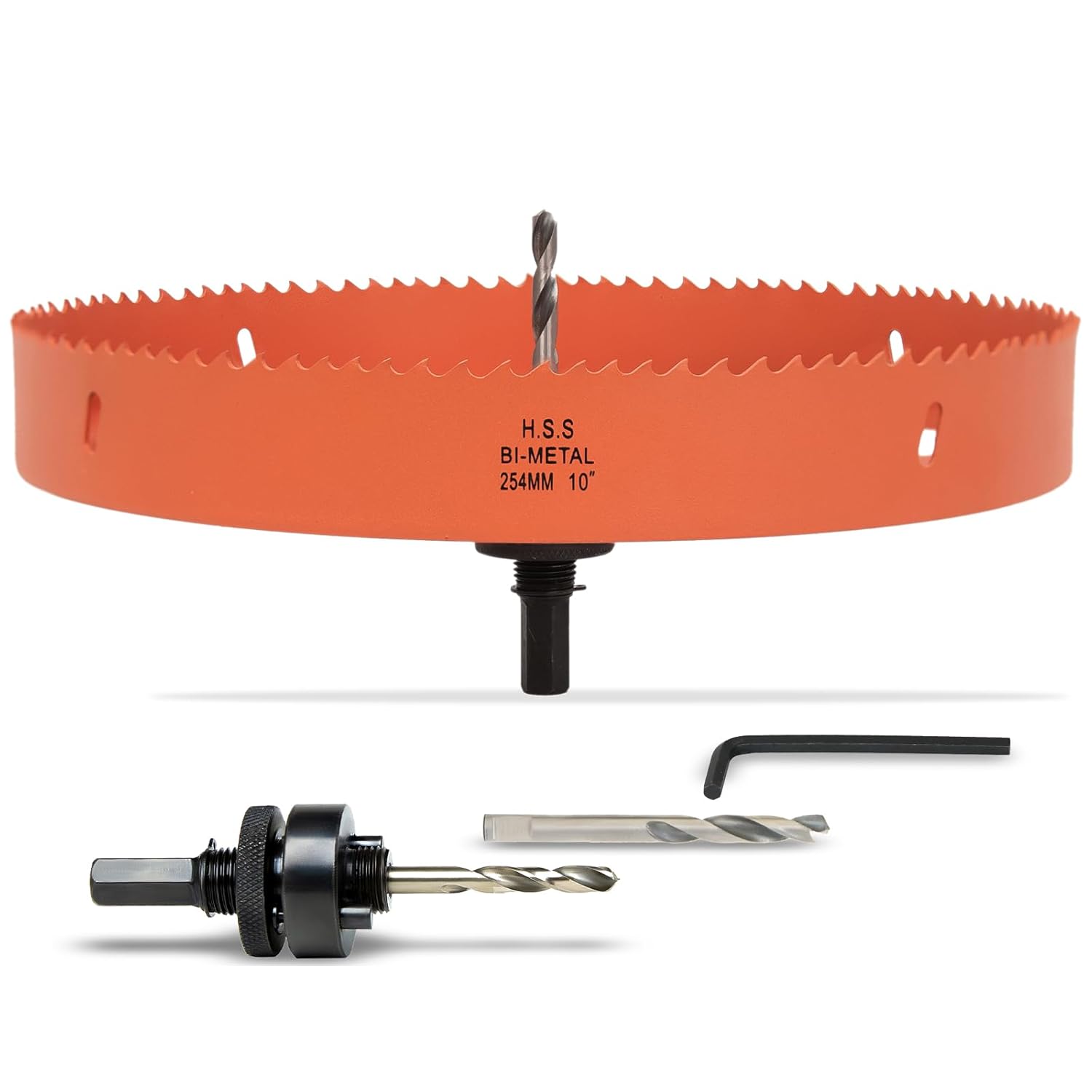 10 Inch Hole Saw with Arbor for Metal Wood Plastic Projects