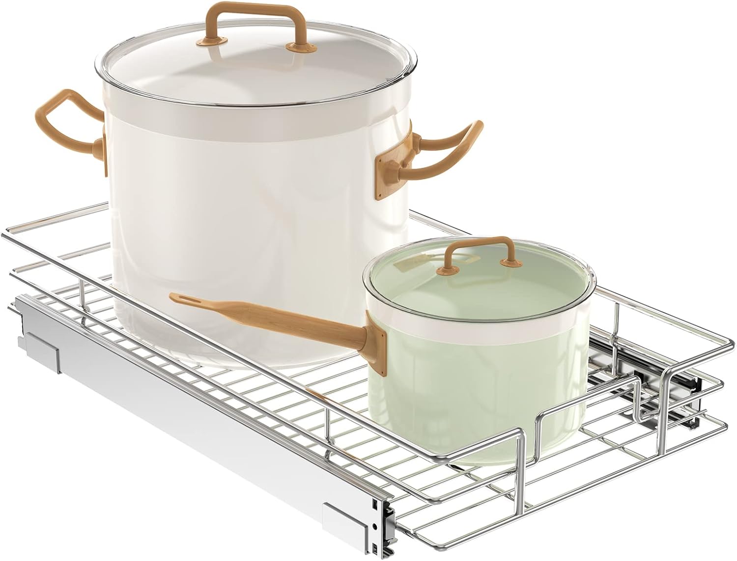 LOVMOR Pull Out Cabinet Organizer for Easy Kitchen Storage