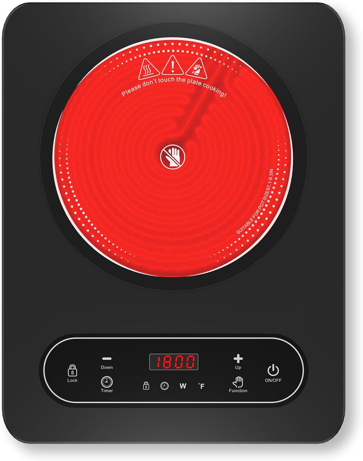 VBGK Single Burner Electric Cooktop: Portable Cooking Solution