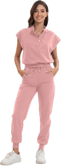 Scrub for Women Set - Anti-Wrinkle Mandarin Collar Top & Jogger Pants