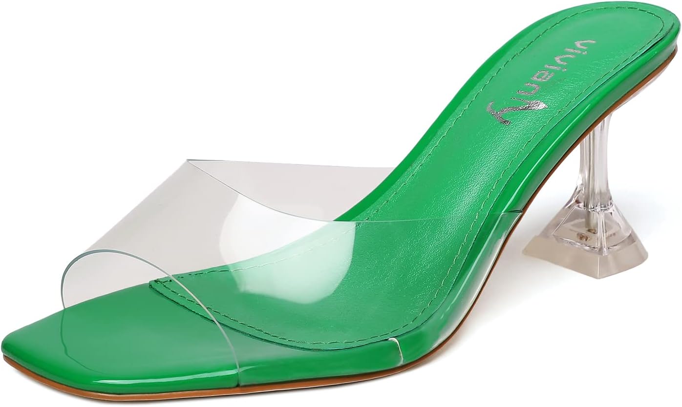Vivianly Womens Clear Heels Sandals for Stylish Elegance