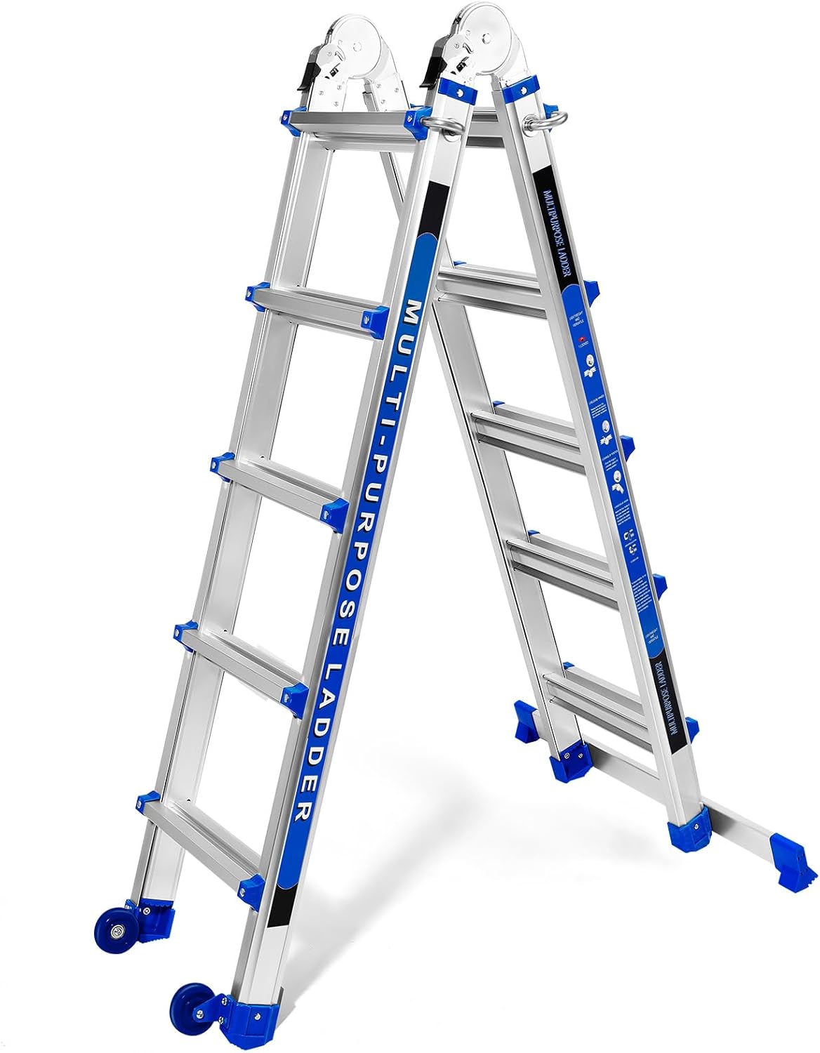 17FT A-Frame Telescoping Ladder for Home and Outdoor Use