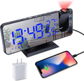 Projection Digital Alarm Clock for Bedrooms - Clear 180 Ceiling Time
