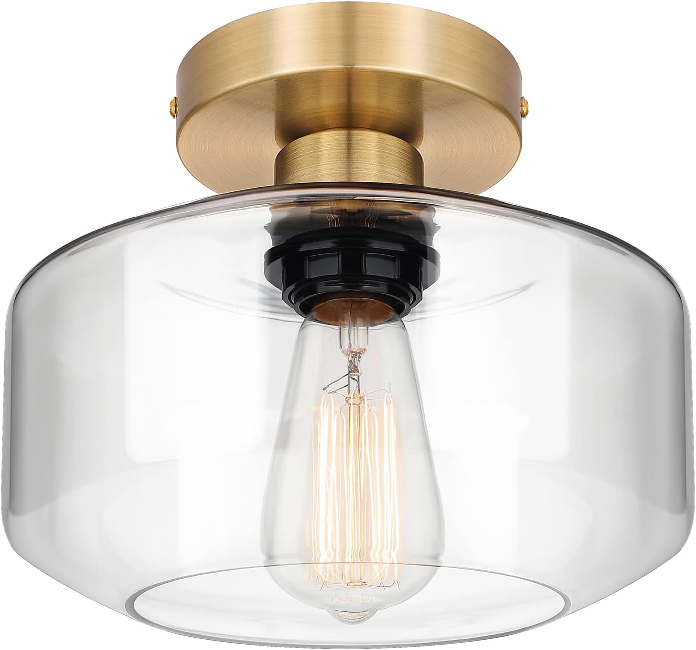 MAXvolador Industrial Semi Flush Mount Ceiling Light for Home