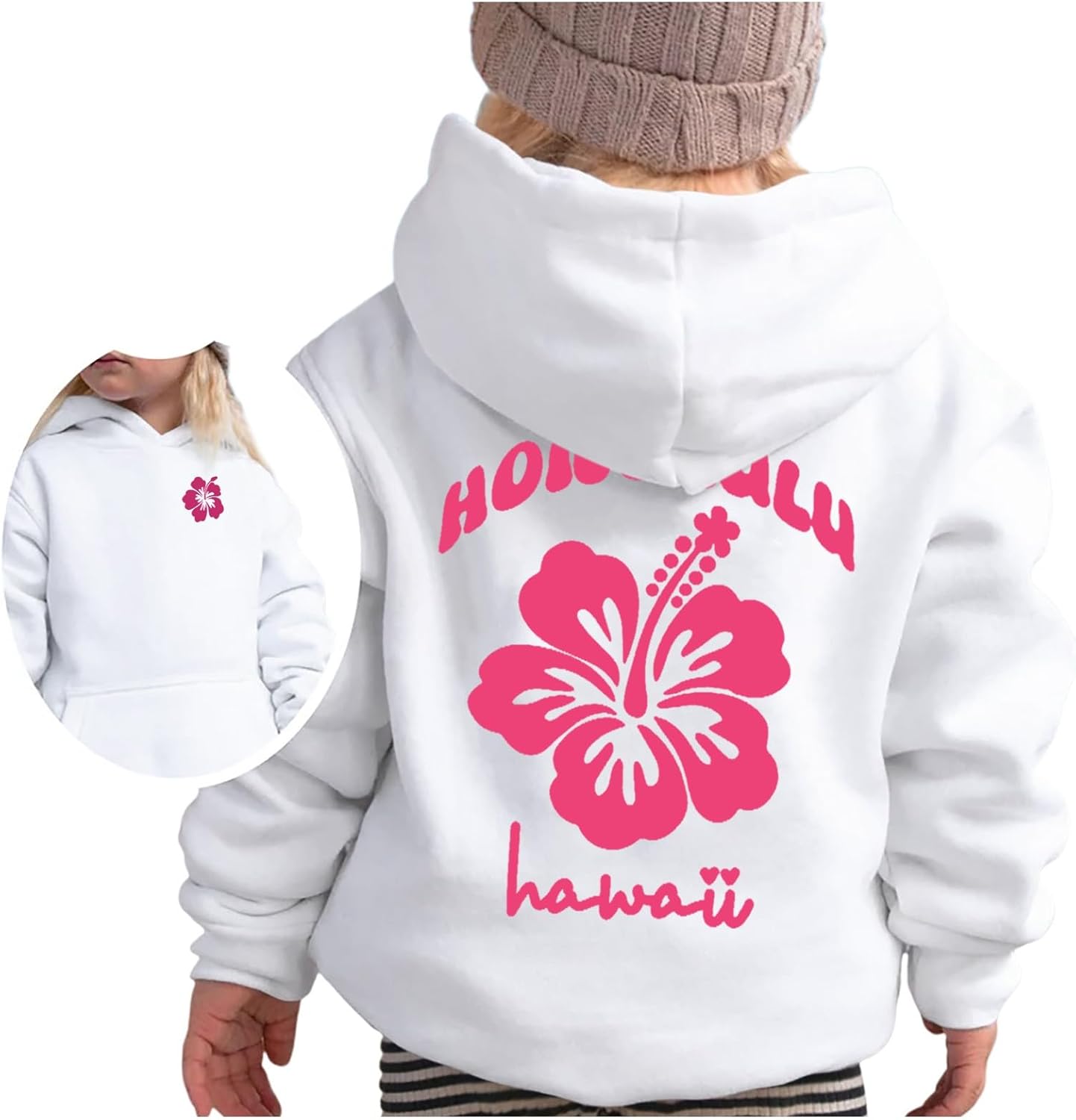 Cozy Pink Letter Graphic Hoodie