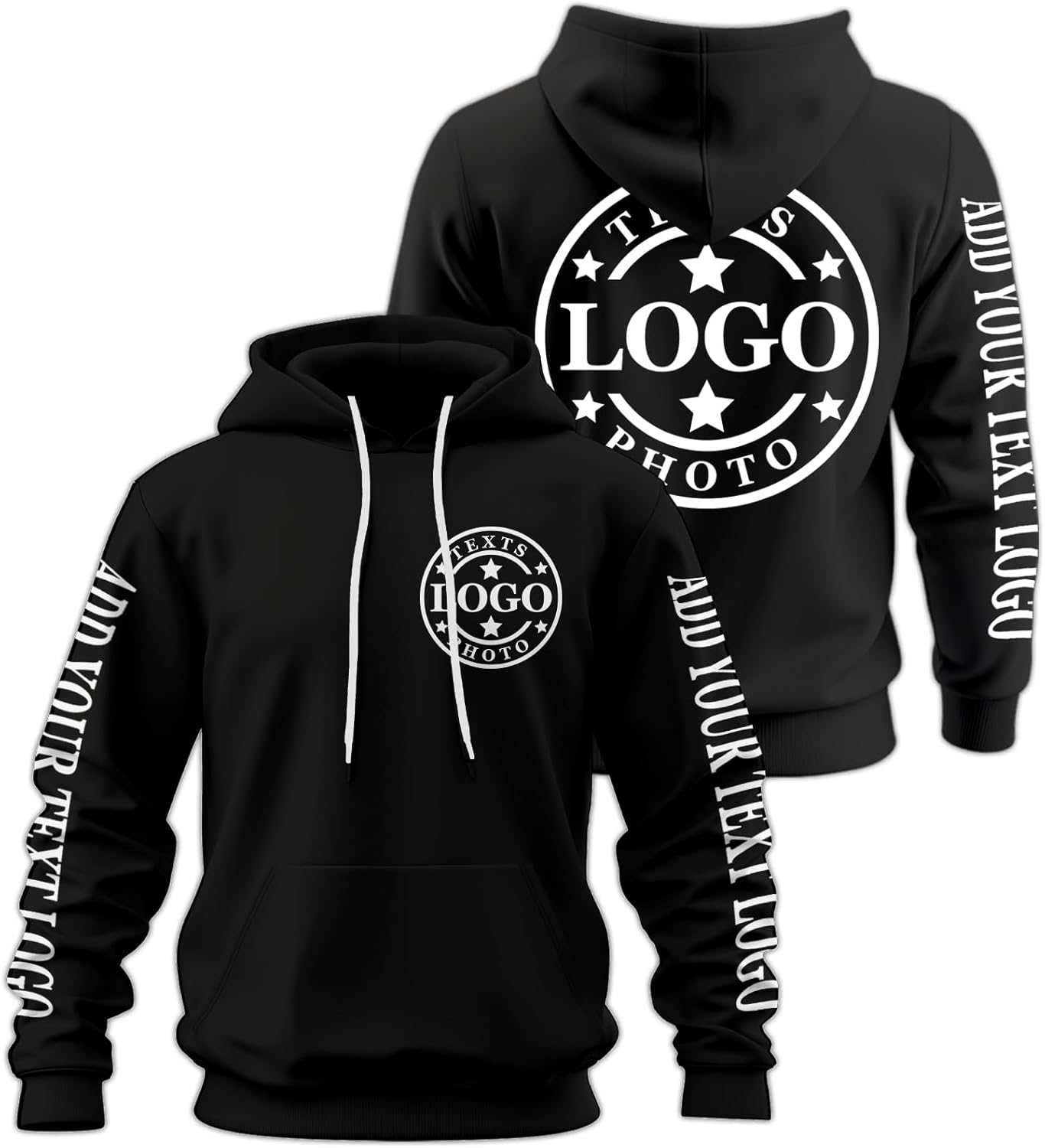Personalized Men's Custom Hoodie - Unique Front & Back Design