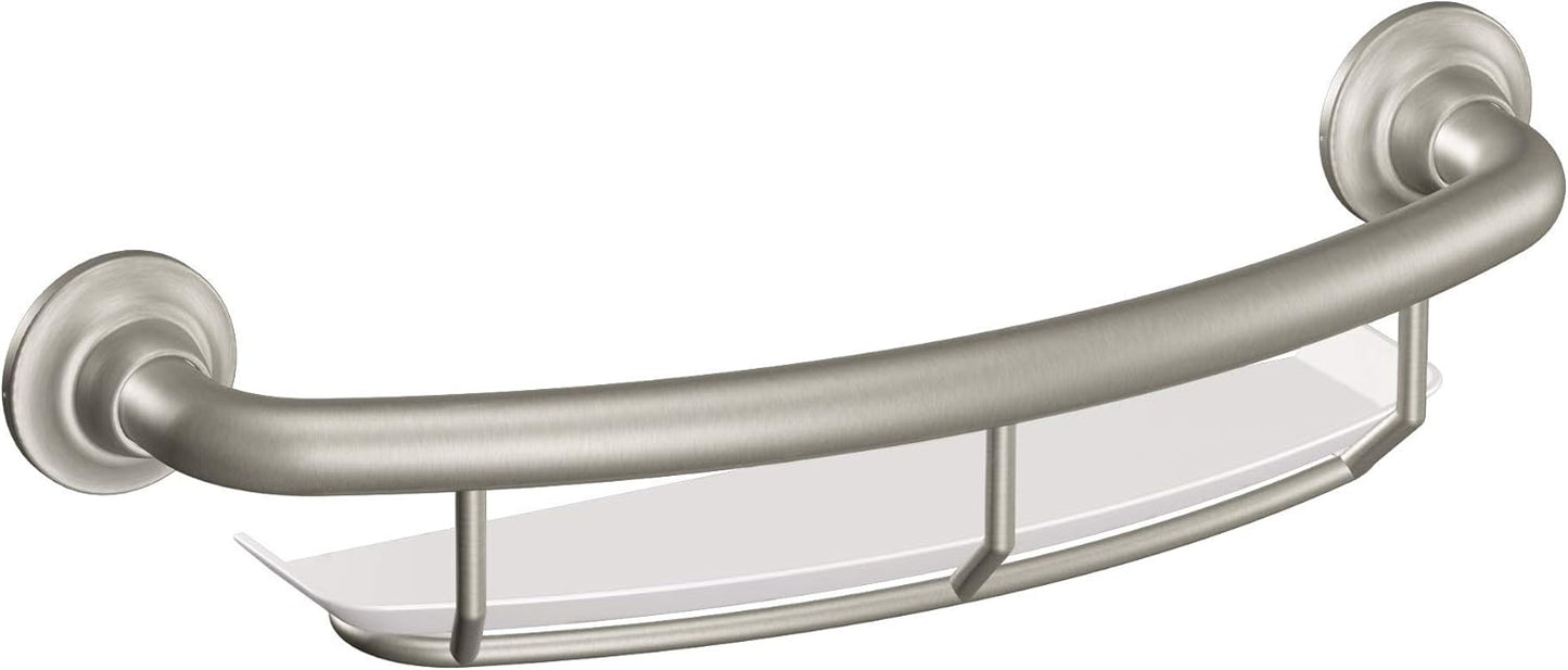 Moen Home Care 16 Inch Handicap Grab Bar with Storage Shelf