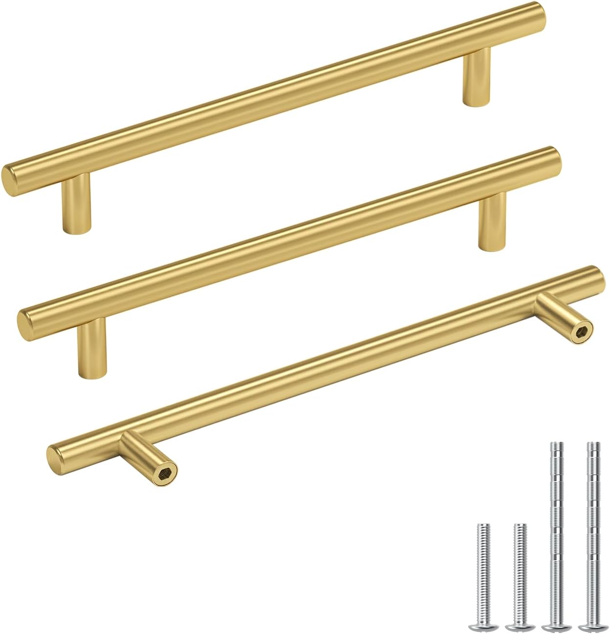 Brushed Gold Cabinet Pulls for Kitchen and Bathroom by Goldenwarm