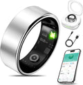 Smart Health Ring for Women Men Fitness Tracker - Slim Silver 6
